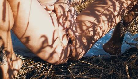 Squirting in nature after fucking