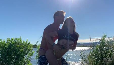 Sex by the River Las Vegas Wash Morning Sex Fucking and Sucking