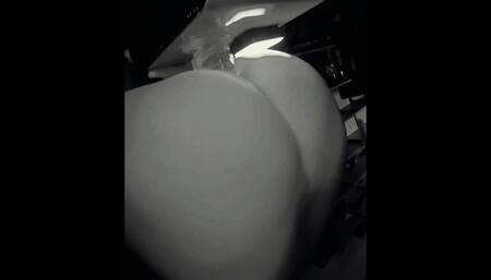 Big White Sissy ass in short skirt