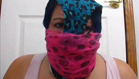 Lost bet: Gagged with her girlfriend's stinky panties!