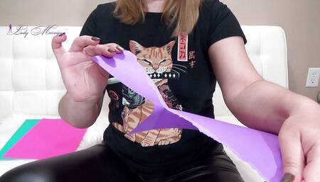 Tearing colorful paper with my hands