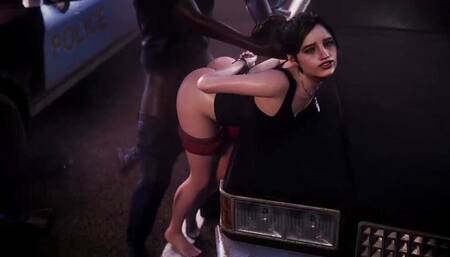 Tifa taking backshots outdoor part 2