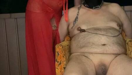 Mistress Red Devil Small Penis Outdoor punishment