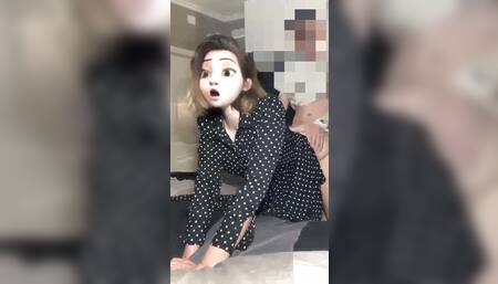 My new girlfriend allowed us to film our sex if she had a chat mask on her face