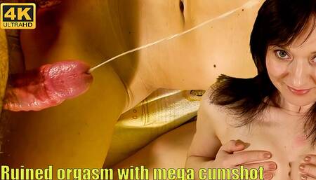 Ruined orgasm with mega cumshot