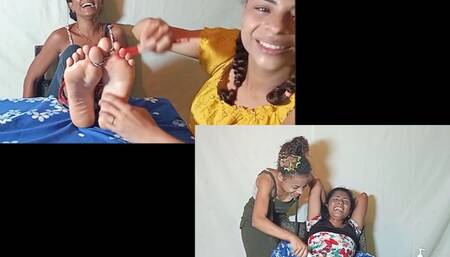 Full video Gabriela, feet and top tickling