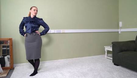 2274 Emmerald Barwise Grey Skirt and Blouse