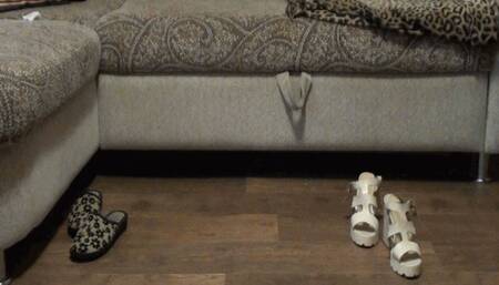 bare feet in sandals