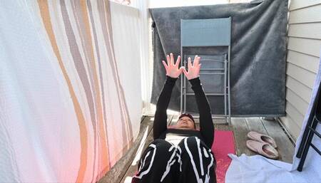 Dylan hand ballbusting with lifting (4k)