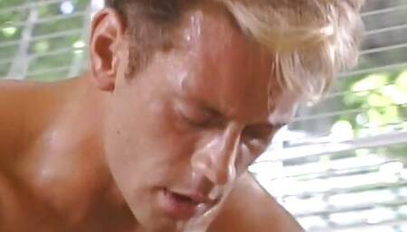 Blond stud chooses redhead from group of sluts then fucks her pussy in villa