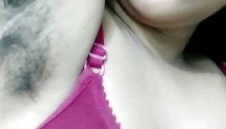 Beautiful Girl Showing Hairy Armpit And Pussy