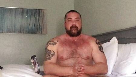 Daddy bear hotel room cumshot