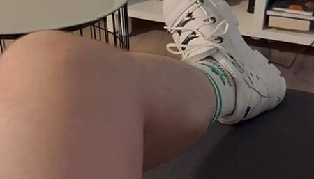 Hot Skinny Sagger in Calvin Kleins and Alpha Sneakers
