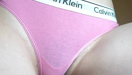 I ignore you then show my dirty panties and hairy pussy