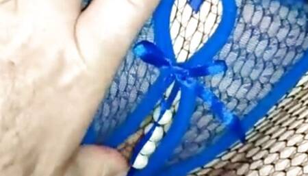 Playing with her pussy and beats on pantie
