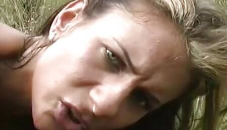 Kokeny Ildiko and Katalin Bradacs lick each other on the