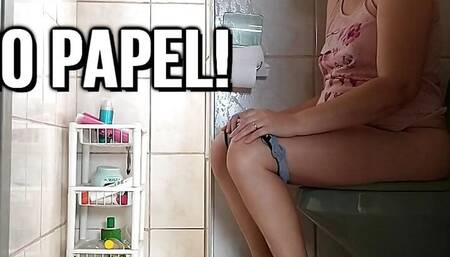 Wife uses her cuckold as a toilet human paper