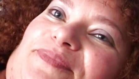 Exciting masturbation for a horny and sexy redhead BBW who is filmed in POV while she enjoys with her sex toy
