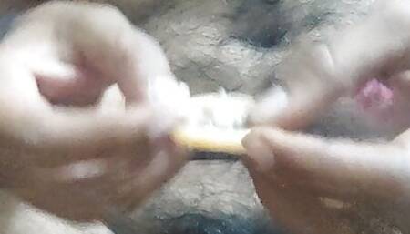 Wearing condom