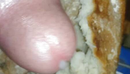 Cumming on bread