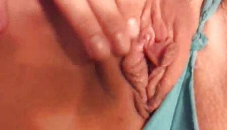 Rubbing my meaty pussy