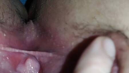 Teen playing with pussy after work