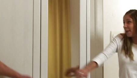 Hairy motherinlaw rides cock till his wife comes in