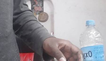 Muslim boy cum on table