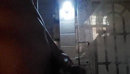 Boy shows nude in garage and masturbates with toys