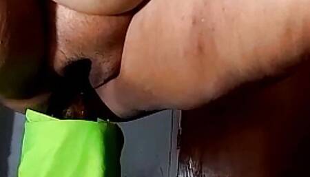 Real Colombian Stepmom Masturbates With A Bottle Dripping Her Colombian Pussy On Cam