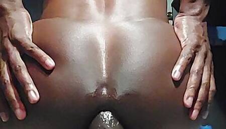 Anal Stretching With Big Dildo