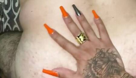 tattooed shemale makes a slut man and fucks her ass