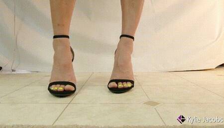 High Heel Open Toed Sandals Standing - Kylie Jacobsx - MP4 1080p HD