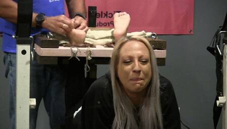 EmmyA BARE FEET in the inverted stocks i! Perfect!