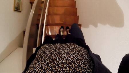 Heels ON the Stairs - From barefeet to High Heels