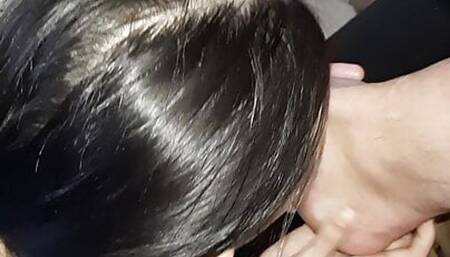 My girlfriend pedicure licks my toes and I cum - Lesbian-illusion
