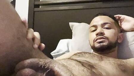 Stroking My Big Dick Before Bed