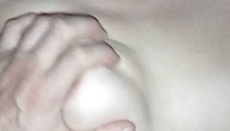 my beloved plays with my beautiful pussy and caresses my elastic breasts.