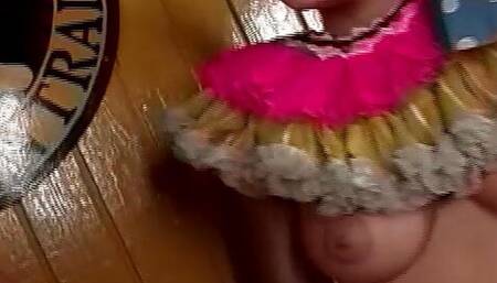 two clowns laughingly fuck each other's holes