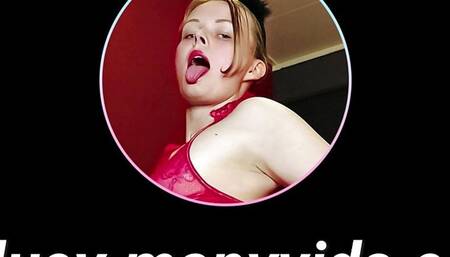 FART LEAK!  Model Tallucy Farts, is playing with giant dildo while farting