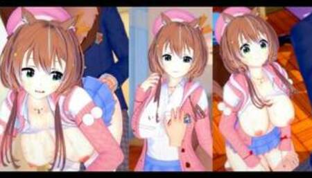 [Hentai Game Koikatsu! ]Have sex with Big tits Ayunda Risu.3DCG Erotic Anime Video.