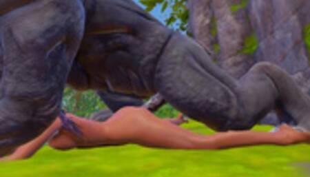 Anal Sex for Furry Sex Gied with a Monster