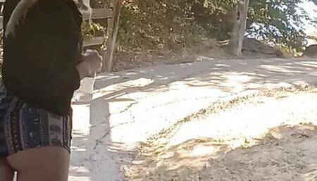 Flashing my ass outside