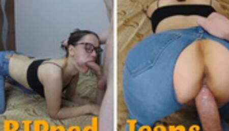 Nympho Roommate Fucked in Ripped Jeans - Vortexonline