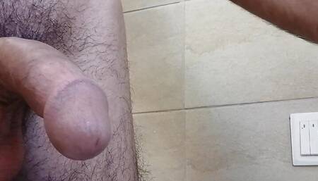Bathroom play with my Penis