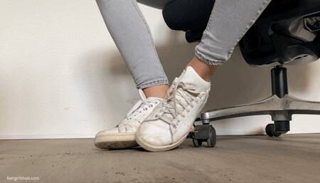 DIRTY ADIDAS SNEAKERS AND HER DIRTY SOCKS - MP4 HD