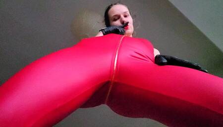 Scissored By Red Catsuit