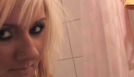Hot German babe stuffing her toy deep inside her pussy
