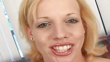 Hot blonde Freddie Elle has an interracial anal fuck