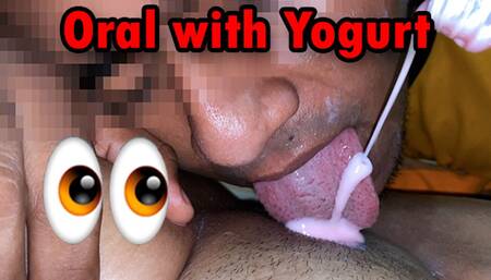 Licking a vagina with yogurt - Jack Max